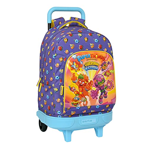 safta 612270918 Rucksack mit Rädern Compact Superthings Guardians of Kazoom 33 x 45 x 22 cm, bunt von safta