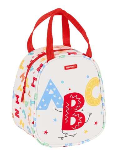 Sac glacière goûter Safta Alphabet Blanc (19 x 22 x 14 cm) von safta