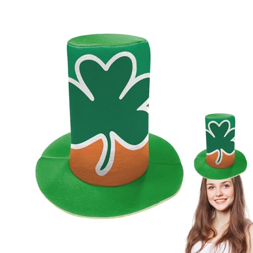 saibunratus St. Patricks Day Hut – Irischer Zylinderhut Kleeblatt Kobold Kopfbedeckung – Foto-Requisiten, Partyzubehör, Baumspitze St. Patricks Day Zubehör, Kostümzubehör von saibunratus