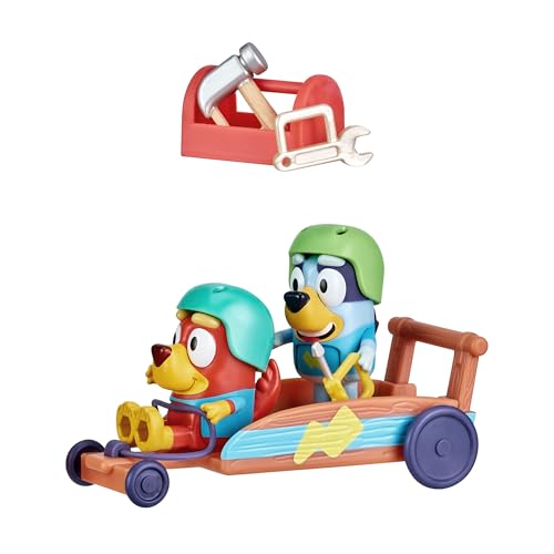 sarcia.eu Bluey und Rusty Gokart Figuren Set, Fahrzeug + Figuren für Kinder ab 3+ von sarcia.eu