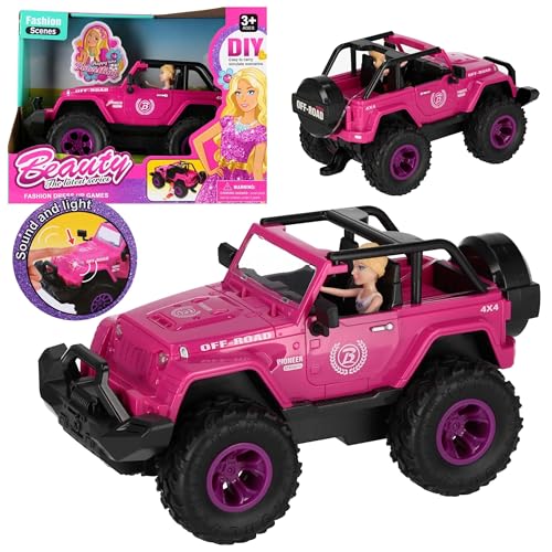 sarcia.eu Rosa Jeep Auto für Puppen mit Zubehör 3+ MEGA Creative von sarcia.eu