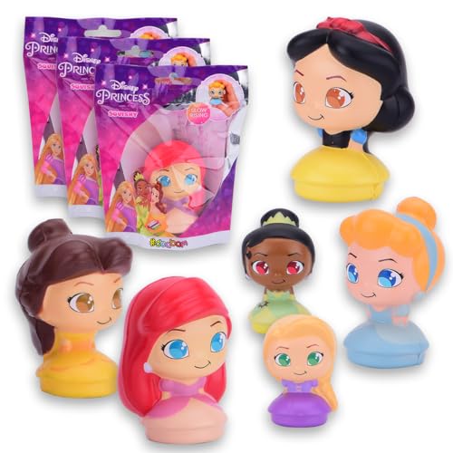 Sbabam Disney Princess Squishy, ​​​​weiche, duftende und langsam aufsteigende Disney-Prinzessinnen, 3 Teile, Spiele für Kinder am Zeitungskiosk, Anti-Stress-Squishy-Spielzeug von #sbabam