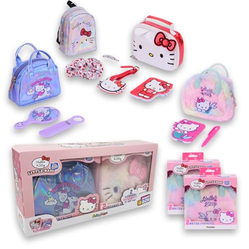 Sbabam Funny Box Hello Kitty Little Bags New Edition, Bunte Mädchenhandtasche mit Zubehör inklusive, 2er-Packung, Mädchentasche mit Hello Kitty Gadgets – Taschen und Spiele für Kinder ab 3 Jahren von #sbabam