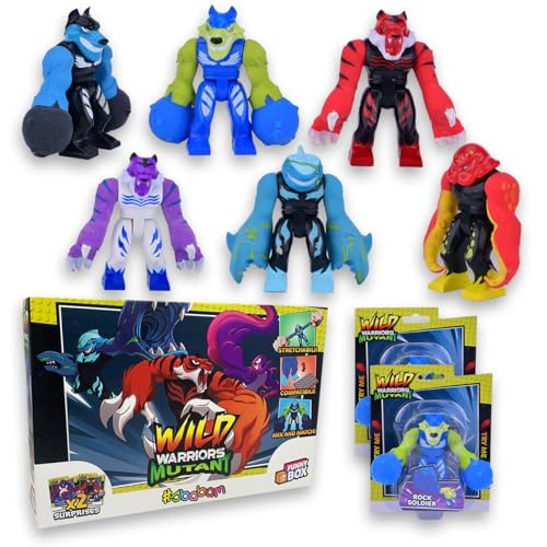 #sbabam, Funny Box Wild Warriors Mutant, Mutant Animals Kinderspielzeug, 2 Stück, Kioskspiele für Kinder - dehnbares Spielzeug zum Kombinieren, Kindergeschenk +3 Jahre von #sbabam