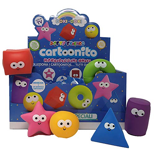 #sbabam, Softy Friends Cartoonito Doki Doki, Giochi per Bambini da Edicola, Giocattoli Squishy, Piccoli Pupazzetti Morbidi in Gomma, Pack da 4 Bustine, Idee Regalo Bambino, da 3 Anni in su von #sbabam