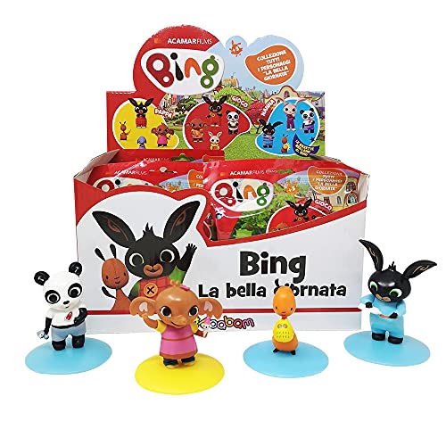 #sbabam Bing La Bella Giornata, Bing Bunny und Seine Freunde Sula, Flop, Coco, Pando und Andere – Spielzeug ab 3 Jahre im Beutel für Kinder, 4er-Pack, Baby Geschenk Tiere Figuren von #sbabam