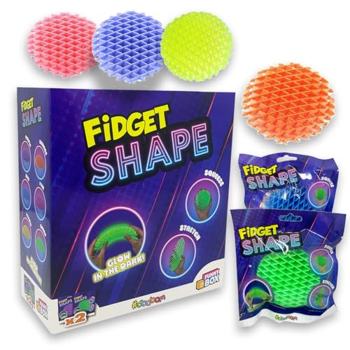 #sbabam Funny Box Fidget Shape, Kinderspiele, 2 Stück, Fidget Toys Anti-Stress für Kinder, die im Dunkeln leuchten und ihre Form ändern von #sbabam