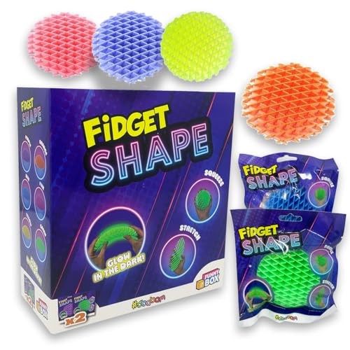 #sbabam Funny Box Fidget Shape, Spielzeug für Kinder zum Zeitungskiosk, 2 Stück, Fidget Toys Anti-Stress-Spielzeug für Kinder, leuchtet im Dunkeln und ändert die Form – Geschenk für Mädchen und von #sbabam