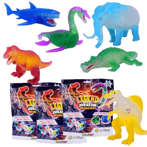 #sbabam Funny Box Jurassik Monster, ausziehbare Dinosaurier für Kinder mit Spezialeffekten, 3 Teile, Spiele für Kinder vom Zeitungskiosk mit T-Rex, Triceratops und Anderen +3 Jahre von #sbabam