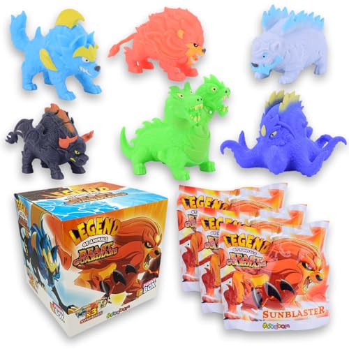 #sbabam FUNNY Box Legend of Animals Beast Guardians, Kinderspielzeug, Kinderspielzeug in der Maxi-Version, weiche Puppen Kinder, 3 Stück mit Löwe, Kraken und andere von #sbabam