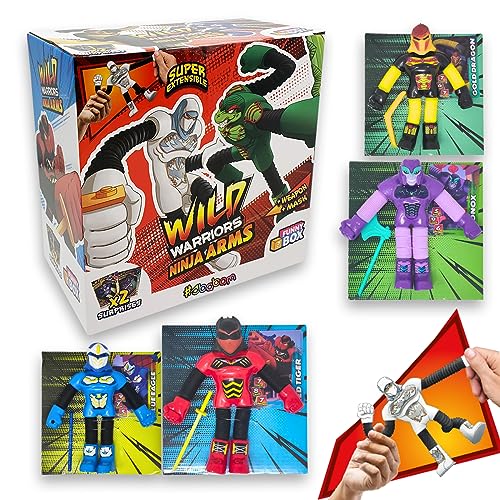 #sbabam Funny Box Wild Warriors Ninja Arms, Roboter Kinder, 2er-Pack, Spielzeug ab 3 Jahre in Beuteln als Baby Geschenk, Spielzeuge mit Ninjakriegern, Arme und Beine Ausziehbar 25 cm #sbabam Funny Box Wild Warriors Ninja Arms, Roboter Kinder, 2er-Pack, Spielzeug ab 3 Jahre in Beuteln als Baby Geschenk, Spielzeuge mit Ninjakriegern, Arme und Beine Ausziehbar 25 cm von #sbabam