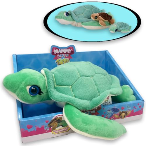 #sbabam Mammy Surprise Turtle Big Size Grün, 30 cm große Plüschschildkröte mit kleinen weichen Welpen, Plüschtierspielzeug für Kinder, Kinderspiele vom Kiosk, Schildkrötenpuppe +3 Jahre #sbabam Mammy Surprise Turtle Big Size Grün, 30 cm große Plüschschildkröte mit kleinen weichen Welpen, Plüschtierspielzeug für Kinder, Kinderspiele vom Kiosk, Schildkrötenpuppe +3 Jahre von #sbabam