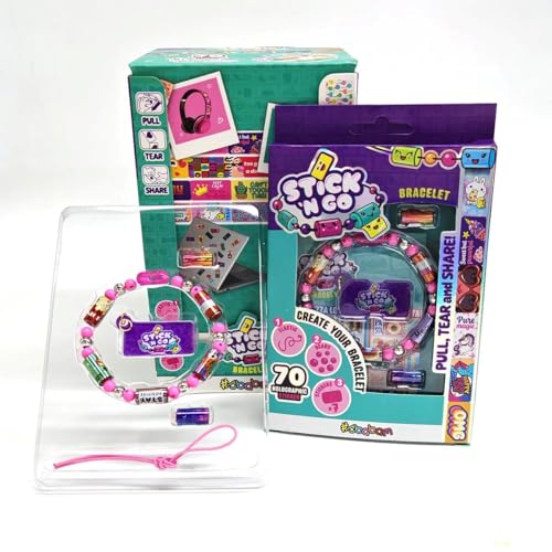 #sbabam Stick 'N Go, 3er-Pack Kinderarmbänder mit Charms und 210 holografischen Stickern zum Sammeln – Armband für Mädchen und Jungen zum Individualisieren mit Perlen für Armbänder, ab 6 Jahren #sbabam Stick 'N Go, 3er-Pack Kinderarmbänder mit Charms und 210 holografischen Stickern zum Sammeln – Armband für Mädchen und Jungen zum Individualisieren mit Perlen für Armbänder, ab 6 Jahren von #sbabam