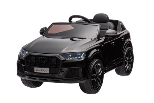 Kinder Elektroauto Audi Q7 mit Zwei Motoren+LED+FB+Audio Modul schwarz von schnaeppchenmeile-online