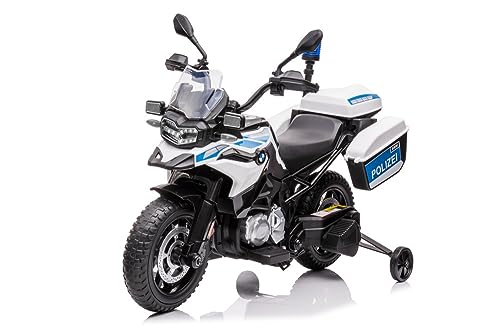 Kinder Elektromotorrad BMW F850 GS, Polizei Design LED + Motoren + Audio + FB von schnaeppchenmeile-online