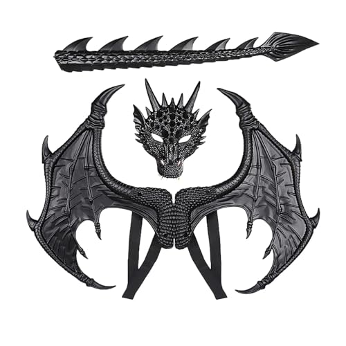 scyca -Cosplay-Zubehör, Halloween- -Kostüm, Flügelschwanz-Zubehör, Halloween-Kostüm mit Flügel und Schwanz für Kinder, Mädchen scyca -Cosplay-Zubehör, Halloween- -Kostüm, Flügelschwanz-Zubehör, Halloween-Kostüm mit Flügel und Schwanz für Kinder, Mädchen von scyca