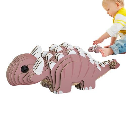 scyca Dinosaurier-Puzzles für Kinder,3D-Dinosaurier-Puzzles - Brain Teaser Tier-Puzzle-Brettspielzeug,Hand-Auge-Koordinationstraining, Tierbausteine, Lernspielzeug von scyca