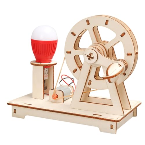 scyca Generator-Kit für Kinder,Generator-Wissenschaftskit, Handgekurbeltes Glühbirnen-Wissenschaftsset, Handgefertigtes Generator-Bastelspielzeug-Set, pädagogische Generator-Experimentier-Sets für von scyca