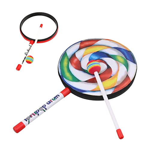 scyca Lollipop Handtrommel, Lollipop-Trommelspielzeug, Interaktives Kinderspielzeug, langlebige Kindertrommel für , Kinder, Mädchen ab 3 Jahren von scyca