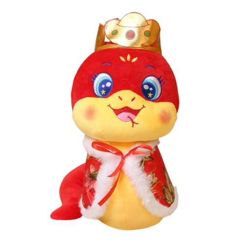 scyca Lunar New Year Snake Plüsch,Year Of The Snake Doll - 2025 Chinesisches Symbol Schlangenplüsch,Entzückendes Symbolschlangen-Stofftier, umarmbares Plüschschlangen-Requisitenspielzeug 30 cm für das von scyca