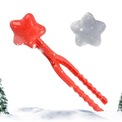 scyca Schneeball-Maker-Clip, Schneeformen für Kinder im Freien,Stern-Design-Schneeball-Maker-Spielzeug - Bequemer Griff Winter-Schneeball-Kampfmacher-Werkzeug, Schneeball-Spielzeug, Schneeball-Clip von scyca