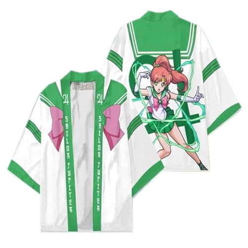 sdfsdfsd Anime-Haori-Kimono, Motiv: Sailor Moon Cartoon, lässiger Umhang für Manga, hübscher Soldaten-Fan, Cosplay-Geschenk von sdfsdfsd