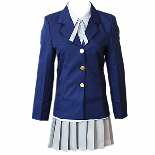 sdfsdfsd Anime K-ON! Cosplay Hirasawa Yui Akiyama Mio Outfits, JK Schuluniform-Anzug für Anime-Fans, Cosplay, Blau, XL von sdfsdfsd