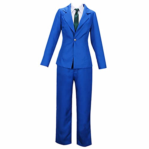 sdfsdfsd Detective Conan Cosplay Kudou Shinichi Outfits, Unisex-Uniform Anzug für Anime Detektiv Conan Fans Cosplay, Blau, L von sdfsdfsd