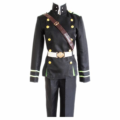 sdfsdfsd Seraph Of The End Cosplay Yuichiro Hyakuya Outfits, Unisex Uniform Anzug für Anime Fans Cosplay, Schwarz, M von sdfsdfsd