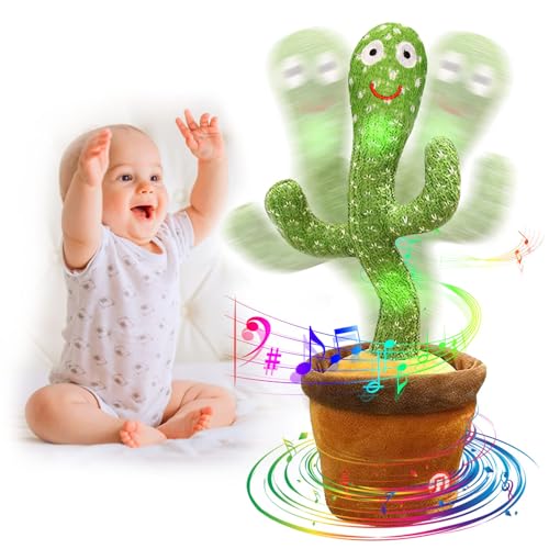 seOSTO Sprechender Tanzender Kaktus Plüschtier, Dancing Cactus Toy, Elektronischer Plüschpuppengeschenke für Internationale Kindertagsgeschenke von seOSTO