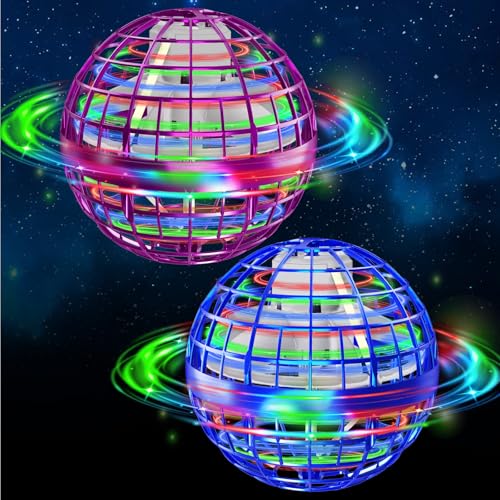 semai Fliegender Ball,Spielzeug Jungen, Kinder Spielzeug ab 6 Jahren mit LED Licht, Hand Controlled Hover Ball Geschenke für Jungen Mädchen 6-12 Jahre - Blau & rosarot von semai