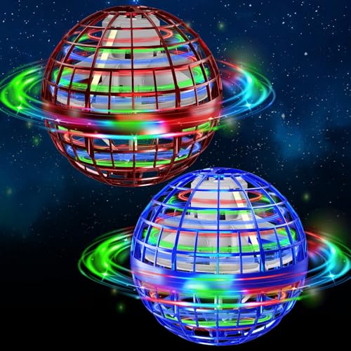 semai Fliegender Ball,Spielzeug Jungen, Kinder Spielzeug ab 6 Jahren mit LED Licht, Hand Controlled Hover Ball Geschenke für Jungen Mädchen 6-12 Jahre - Blau & rot von semai