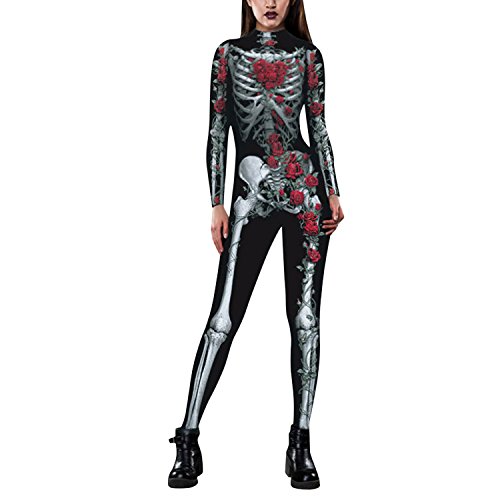 semen Skelett Cosplay Kostüm Ladies Halloween Onesies Mottoparty Karneval Bodysuit Erwachsener Cosplay Kostüm 3D Ergonomische Drucke Strumpfhosen Bühnenkostüme von semen