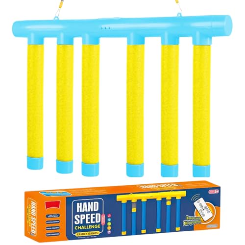 Catching Games Schnelles Reaktionstraining Spielzeug, Catching Sticks Game Reaction Training Toy, Hand Eye Coordination Training, Reflex Challenge Game, for Kids and Adults (Yellow) von senmew