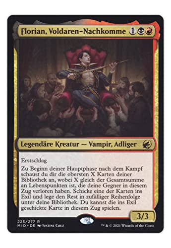 Magic The Gathering MTG Innistrad Mitternachtsjagd - Mythic Rare Karten und Planeswalker - deutsch (#223 Florian, Voldaren-Nachkomme) von serie