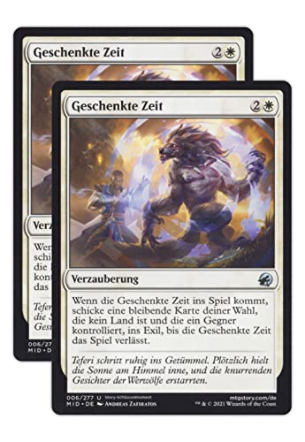 Magic The Gathering MTG Innistrad Mitternachtsjagd - Uncommon Karten - deutsch (#006 - 2X Geschenkte Zeit) von serie