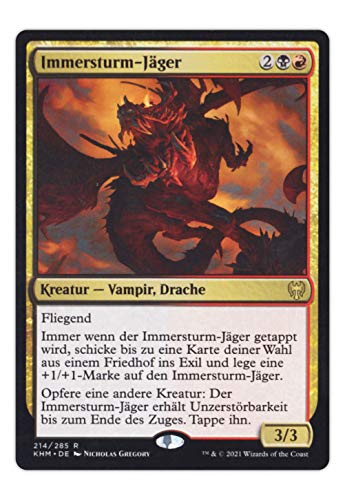 serie Magic The Gathering MTG Kaldheim - Mythic Rare Karten und Planeswalker - deutsch (#214 Immersturm-Jäger) von serie