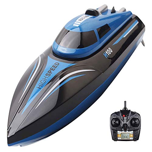 Fernsteuerungsboot, automatisch, 180° Flip RC Boot, High-Speed-RC-Schiff, mit einer Geschwindigkeit von 28 km/h, RC Boot, geeignet für Lakes und Ponds, LCD-Bildschirm, Geschenk für Kinder und von sfhdcfbswjnjdcbshf