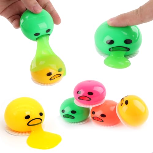 shallyong Puking Ball, 4 Stück Punking Ball, Pucking Ball, Eigelbdruckkugel, antistressball Kinder für Kinder und Erwachsene von shallyong