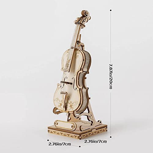 3D-Puzzles für Erwachsene und Teenager, 3D-Holzpuzzle-Modellbausätze für und Mädchen, DIY-Modellbausätze, Hölzernes Musikinstrument-Puzzlespielzeug (TG411 Cello) von shenruifa