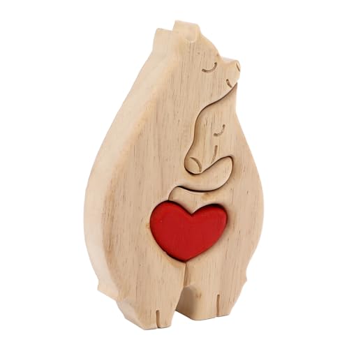 Holzbären-Puzzle, Mutter und Kind, Bären-Set, Einzigartiges, Exquisites Holzpuzzle, Dekoratives Stück Zuhause von shenruifa
