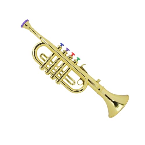 Shenruifa Trompete Golden Coated Plastic Kinder Vorschulmusik Spielzeug Blasinstrument von shenruifa