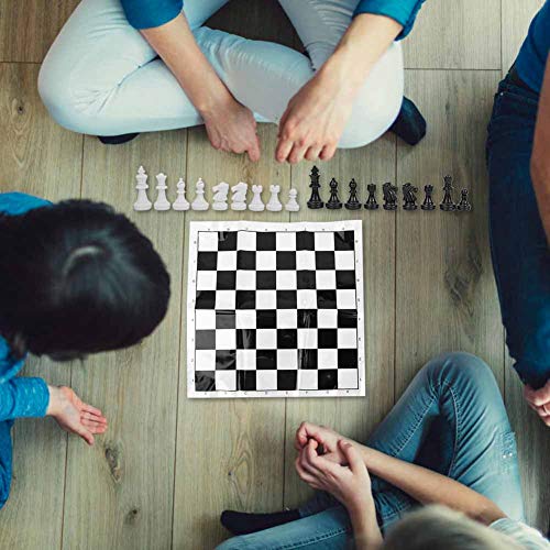 Tragbares Internationales Schachbrett-Set aus Kunststoff, Schachbrett für Partyaktivitäten (Weiß) von shenruifa