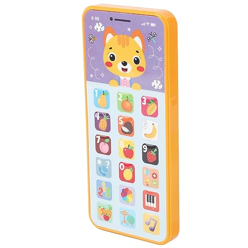 shenruifa Baby-Handy-Spielzeug, 18 Tasten, 6 Modi, USB-Aufladung, Multifunktional, Früherziehung, Simulationstelefon, Kleinkinder-Telefonspielzeug (Orange) von shenruifa