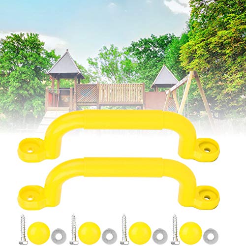 shenruifa Ein Paar Kunststoff-Schaukelspielzeugzubehör für Kinder, Spielplatz, Sicherheit, Rutschfester Griff (Gelb) von shenruifa