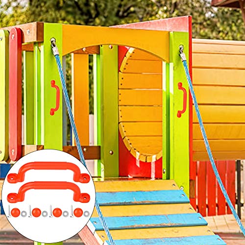 shenruifa Ein Paar Kunststoff-Schaukelspielzeugzubehör Kinder, Spielplatz, Sicherheit, Rutschfester Griff (Rot) von shenruifa