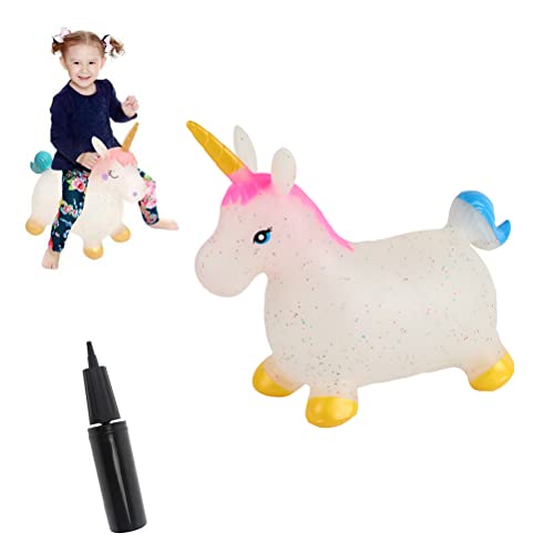shenruifa Pferd Hüpfburg, Aufblasbares Tier-Aufsitzspielzeug mit Pumpe, Geschenke Kinder, Jungen und Mädchen (Grün) von shenruifa