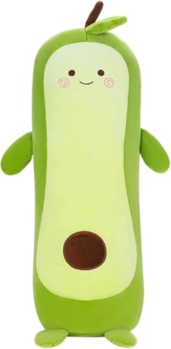 shineFinder Avocado Kuscheltier XXL Avocado Kissen Kawaii Plüschtier Avocado Stofftiere Avocado Plüschkissen Spielzeug Geschenk gefüllt für Kinder Mädchen Jungen (110cm) von shineFinder