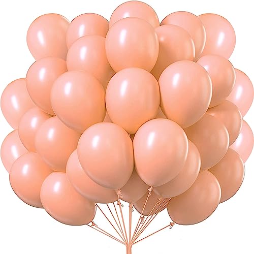 50 stück luftballons macaron orange, 30 cm/12 zoll 100% Naturlatex, Luftballons Helium Geeignet, für Luftballons Geburtstag Hochzeit Girlande & Ballon Bogen Regenbogen Party deko von shixpiov