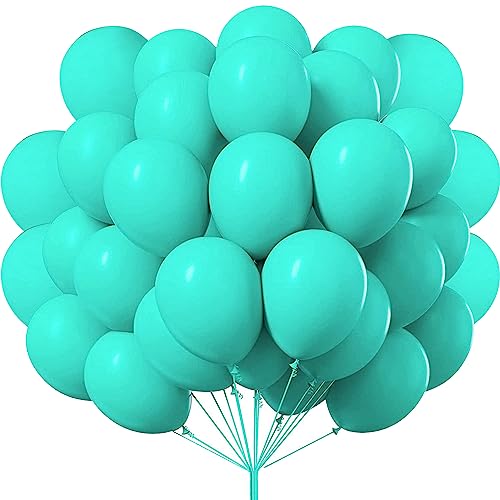 50 stück luftballons macaron tiffanyblau, 30 cm/12 zoll 100% Naturlatex, Luftballons Helium Geeignet, für Luftballons Geburtstag Hochzeit Girlande & Ballon Bogen Regenbogen Party deko von shixpiov